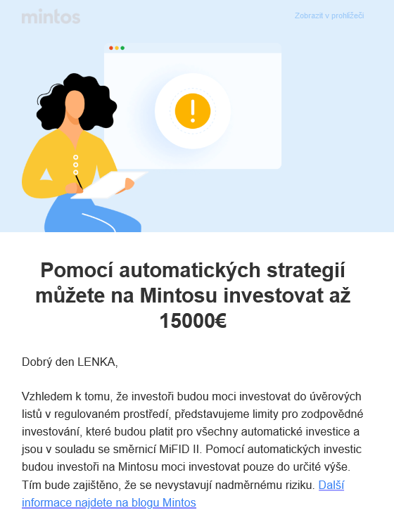 Omezení automatických investičních strategií na Mintos